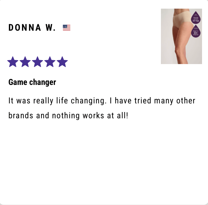 Customer review of Confitex female absorbent underwear