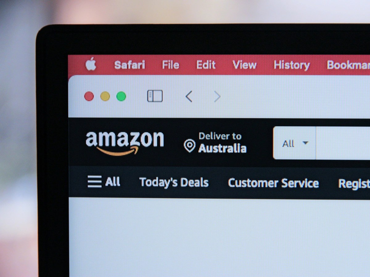 Amazon Australia website open in a web browser