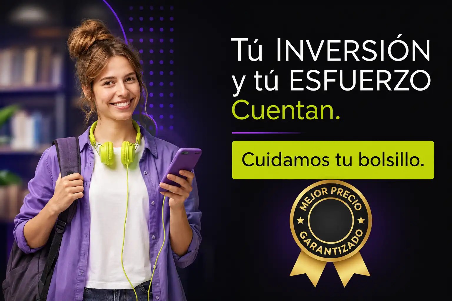 Tu inversión y tu esfuerzo cuentan. Cuidamos tu bolsillo con promociones accesibles.