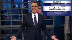 Colbert Mocks Kennedy Center Honors Ratings: “No Talent, Low-Rated Donald Trump”