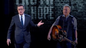 Springsteen Salutes Colbert: He Lost His Show Because the President “Can’t Take a Joke”