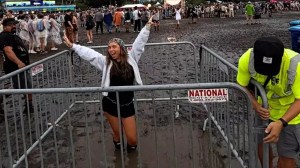 Lollapalooza Grounds Trap Woman in Knee-Deep Mud Pit