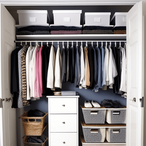 a neatly organized closet