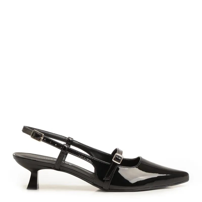 Slingback Verniz Preto Zz Mall - Best Light Patterns in Desktop