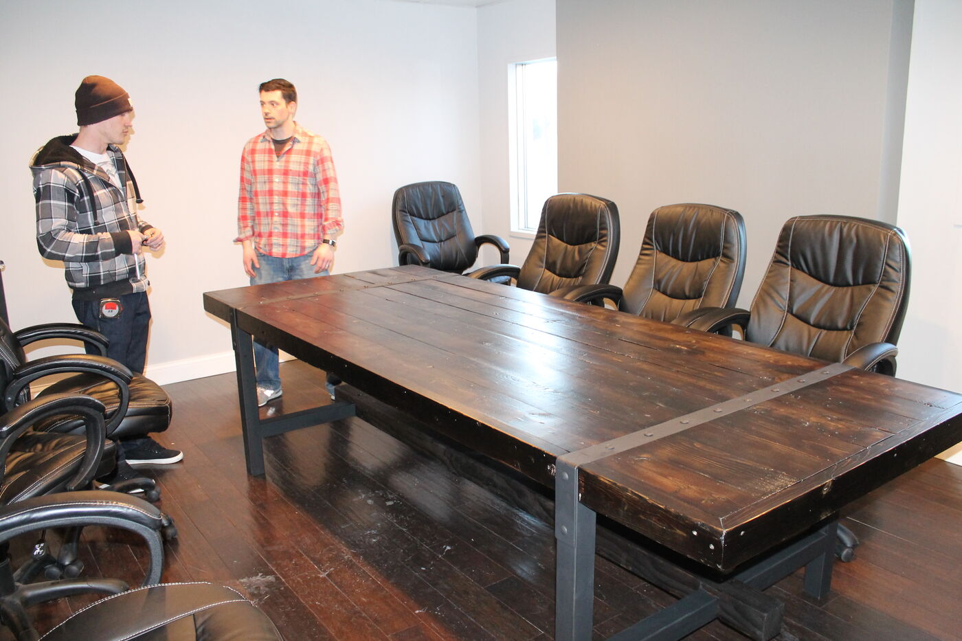 Industrial farmhouse conference table