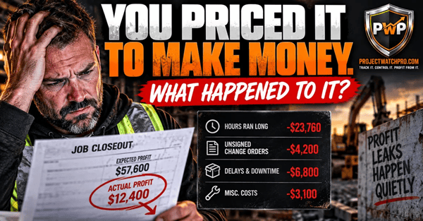 Job Profit Disappear - ProjectWatchPro