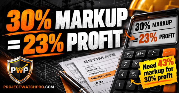 30 per cent markup - ProjectWatchPro