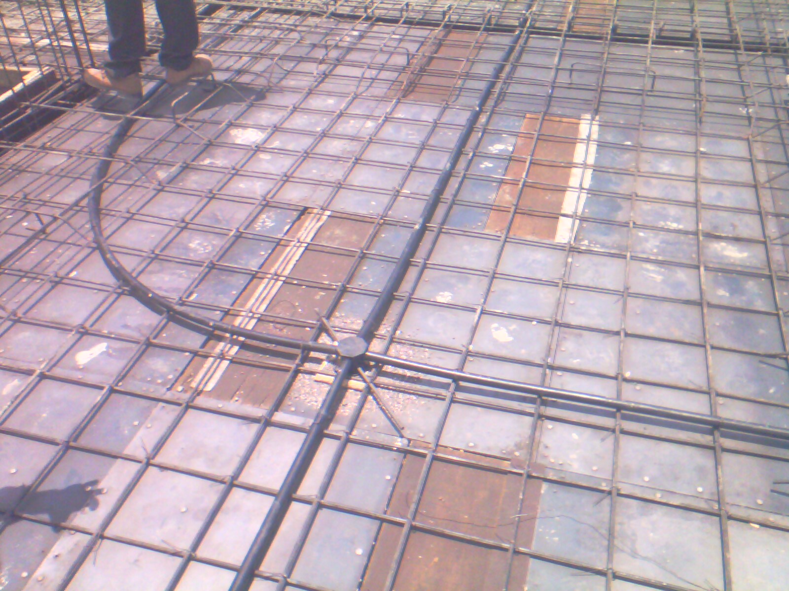 Centering in position & being made ready to receive the concrete.