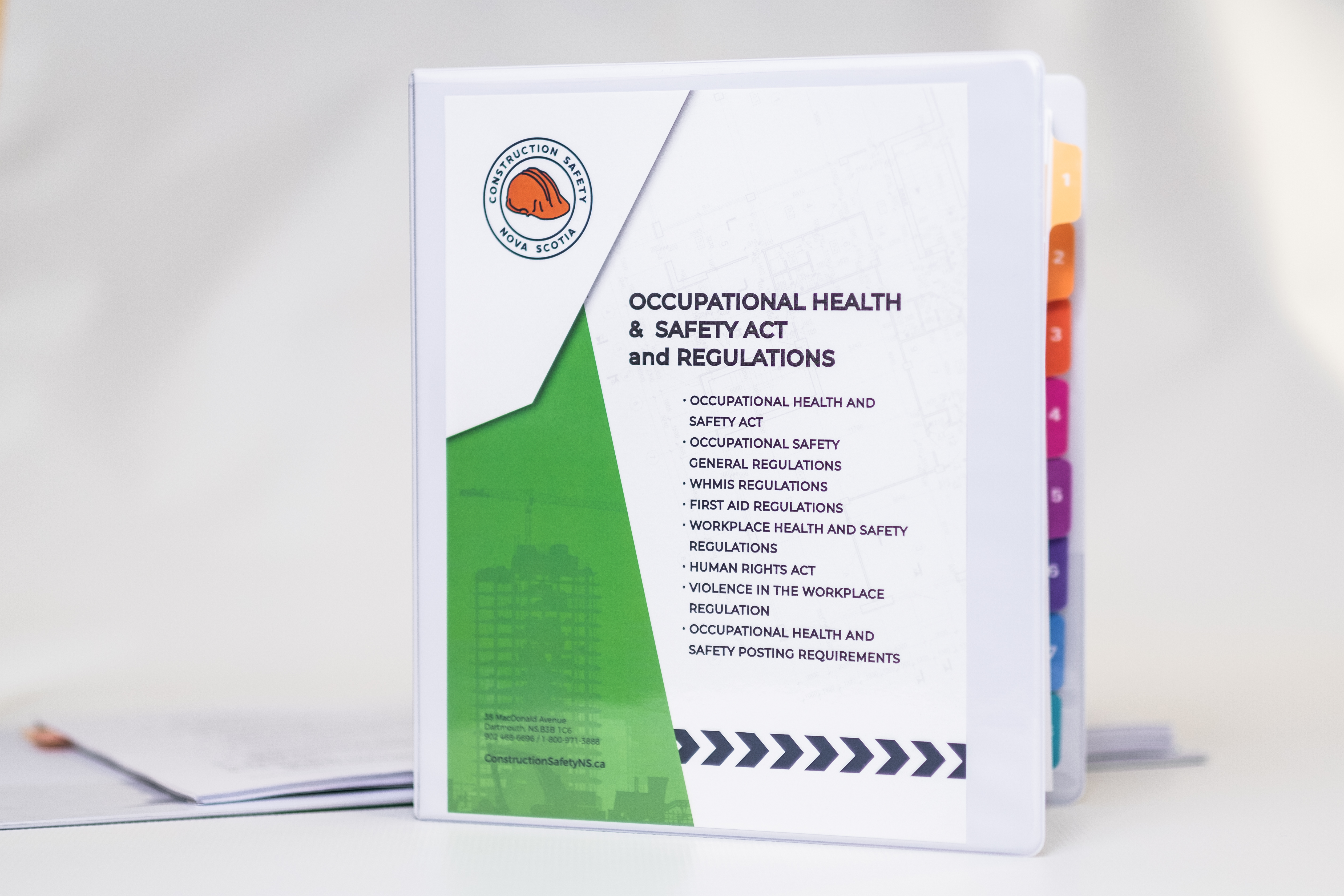 Learn how private laboratories must follow regulations like public labs. Occupational Health And Safety Act Regulations Binder Construction Safety Nova Scotia