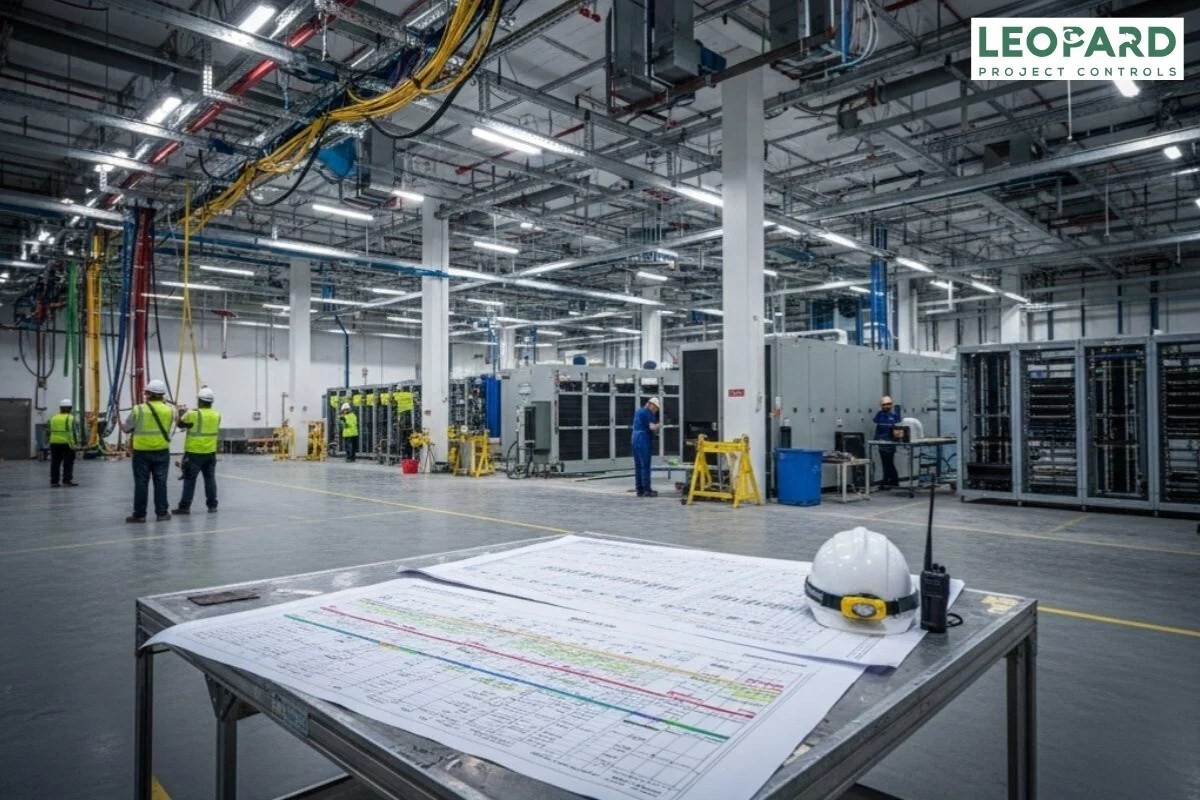 production-driven scheduling integrating procurement and commissioning in large data center programs