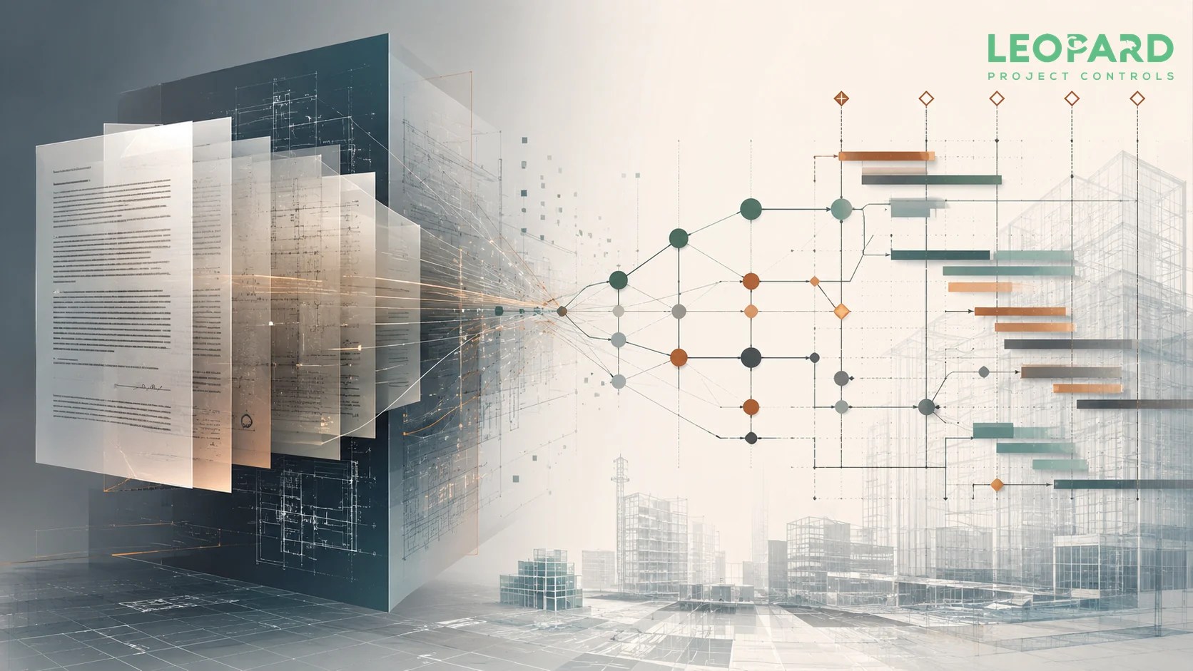 CPM schedule specification review showing baseline schedule requirements, project controls, schedule compliance, procurement logic, and monthly reporting