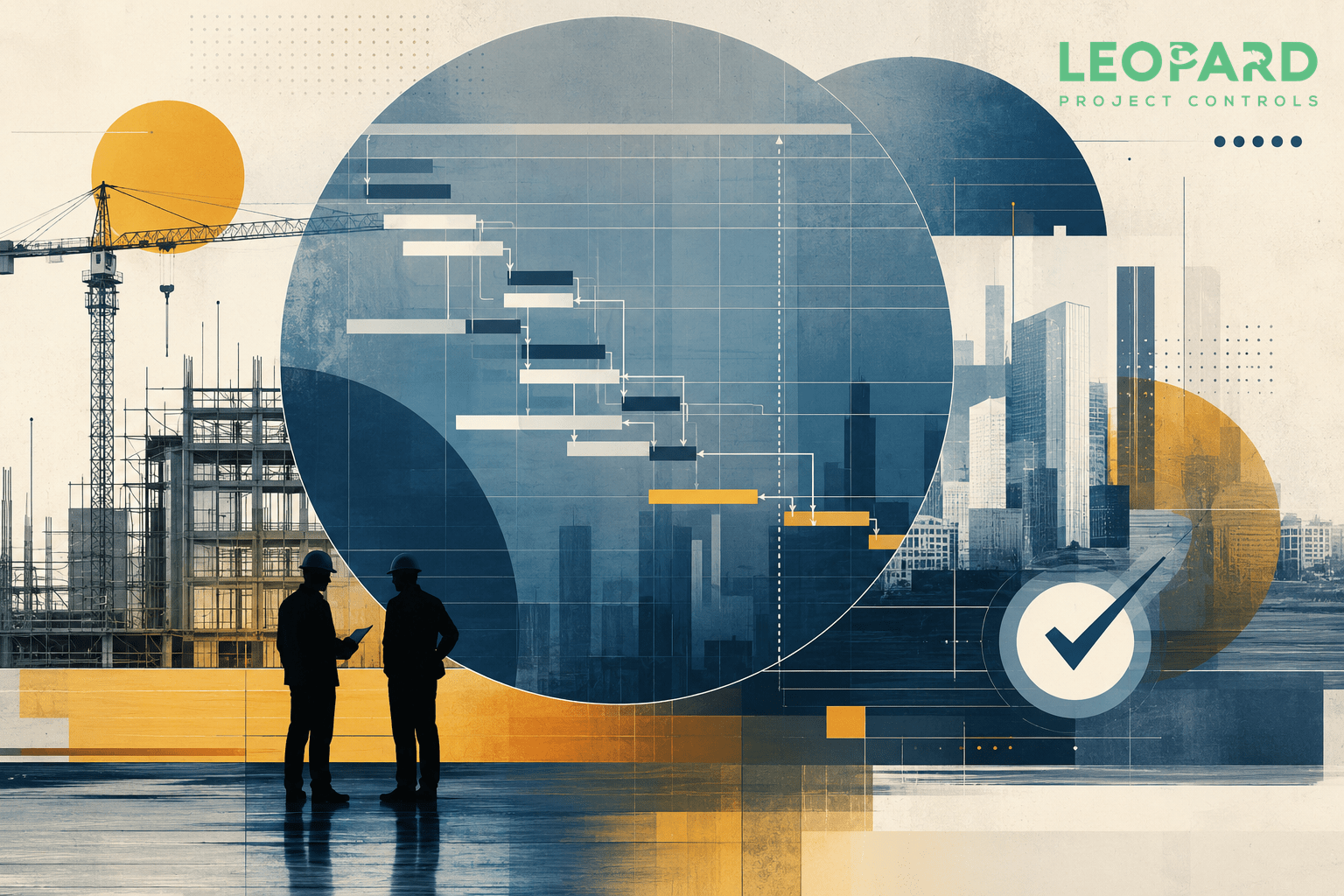 Construction schedule quality audit reviewing CPM logic, critical path analysis, procurement, progress updates, and schedule integrity