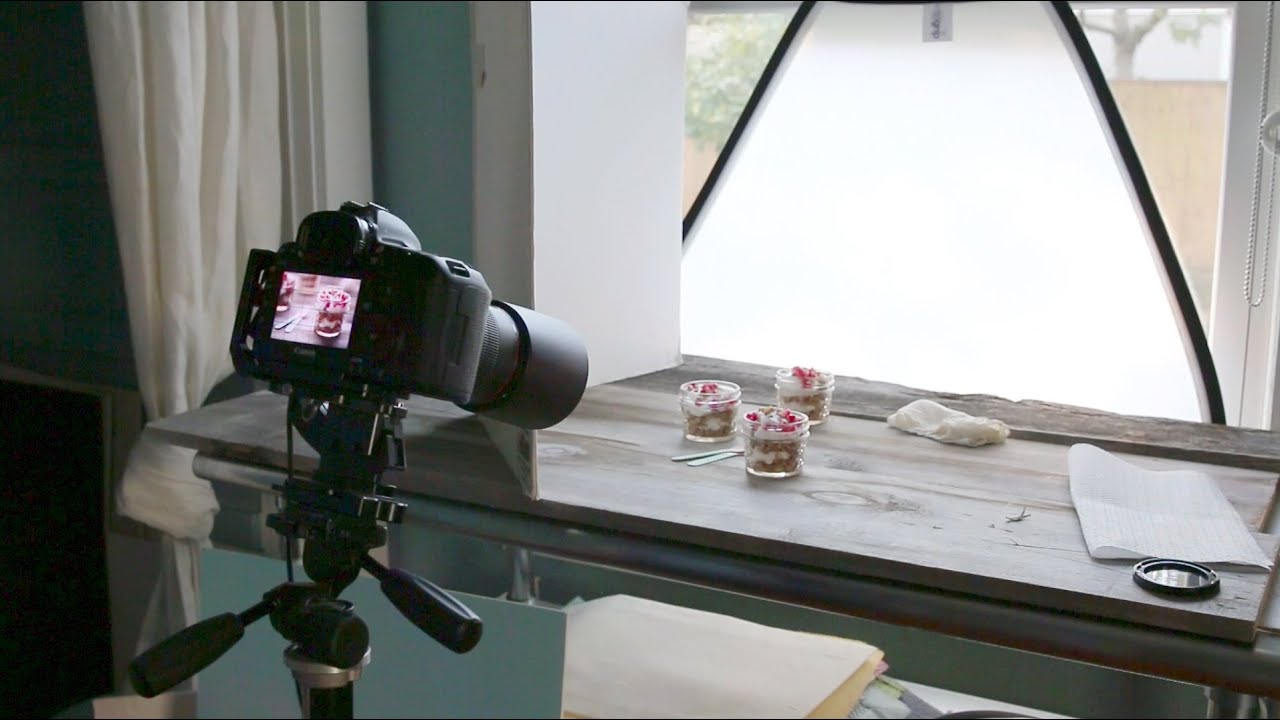 Natural light through a window is a great option versus a photo studio or artificial light.