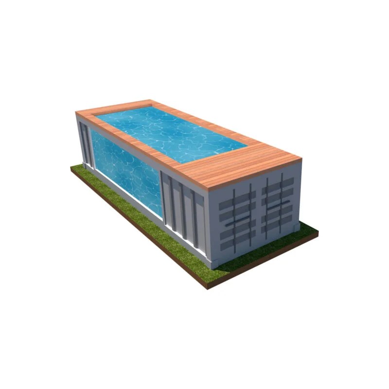 Piscine container vitrée 6 m