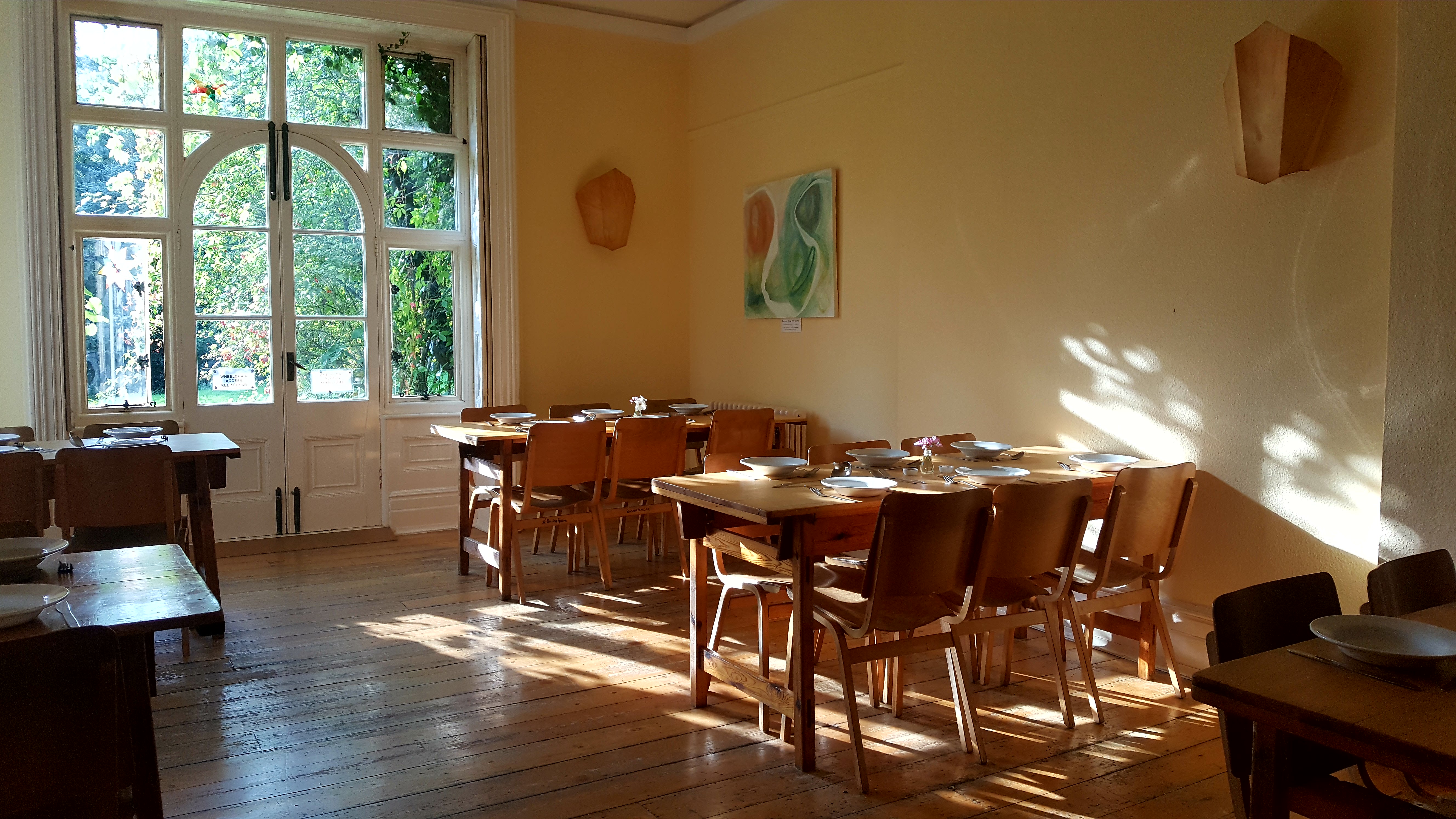 Light filled dining hall
