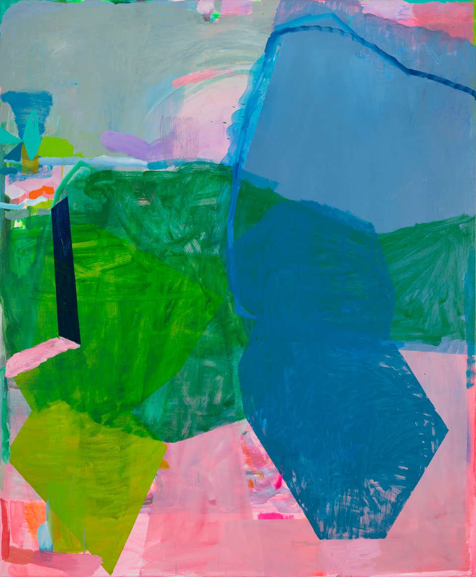 Miranda Skoczek, Fields (detail), oil and acrylic on linen, 186 x 156 cm