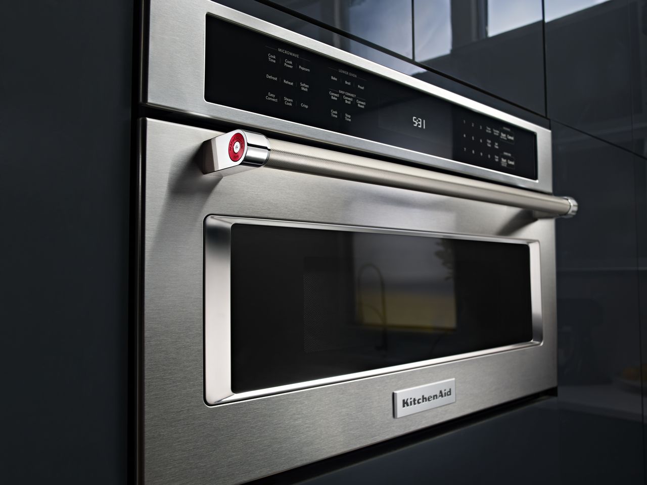 kitchenaid 27 built-in microwave oven - kmbp107ess on kitchenaid microwave drawer specs