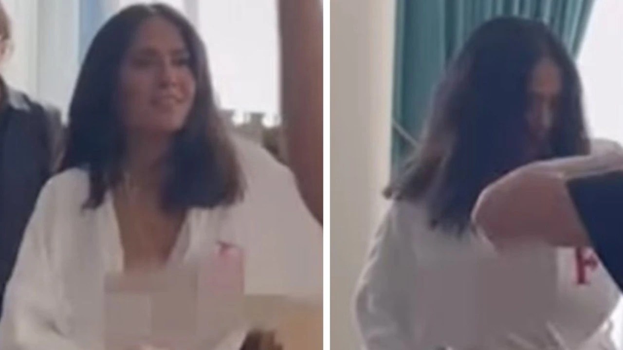 Salma Hayek suffers wardrobe malfunction while dancing in bathrobe on  Instagram video | news.com.au — Australia's leading news site