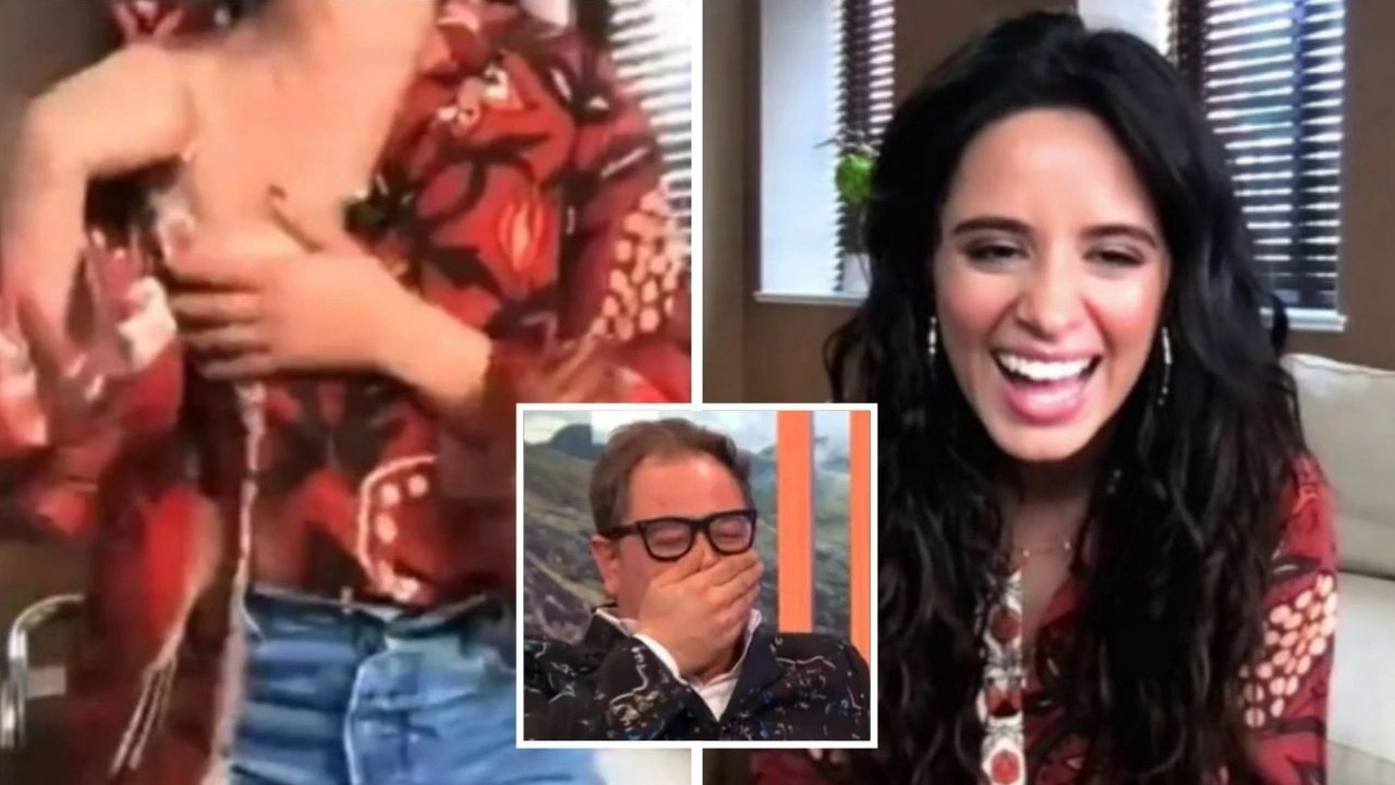 Camila Cabello laughs off wardrobe malfunction live on The One Show | news.com.au β Australia's leading news site