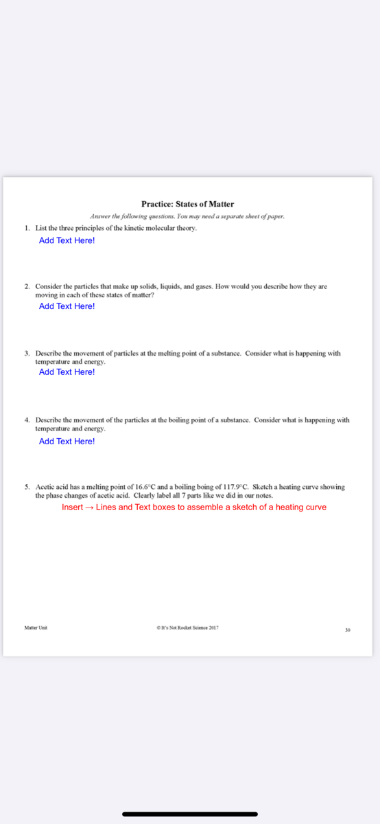 Lose kinetic energy when colliding. Answered Practice States Of Matter Answer The Bartleby
