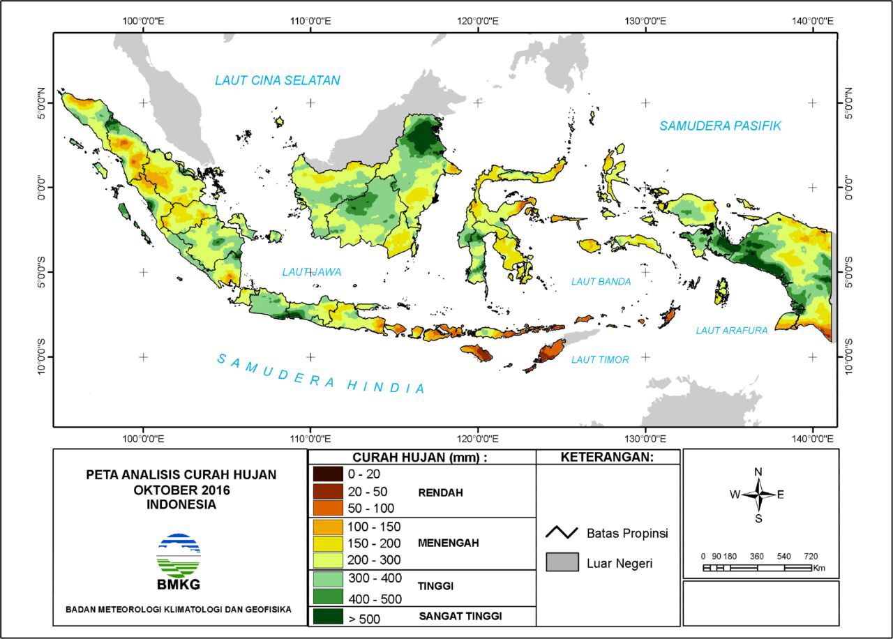 Analisis Curah Hujan dan Sifat Hujan Bulan Oktober 2016
