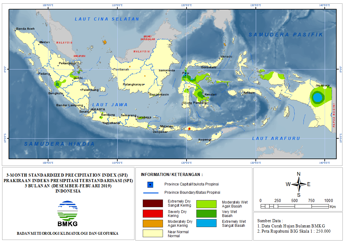 The Standardized Precipitation Index Desember 2018