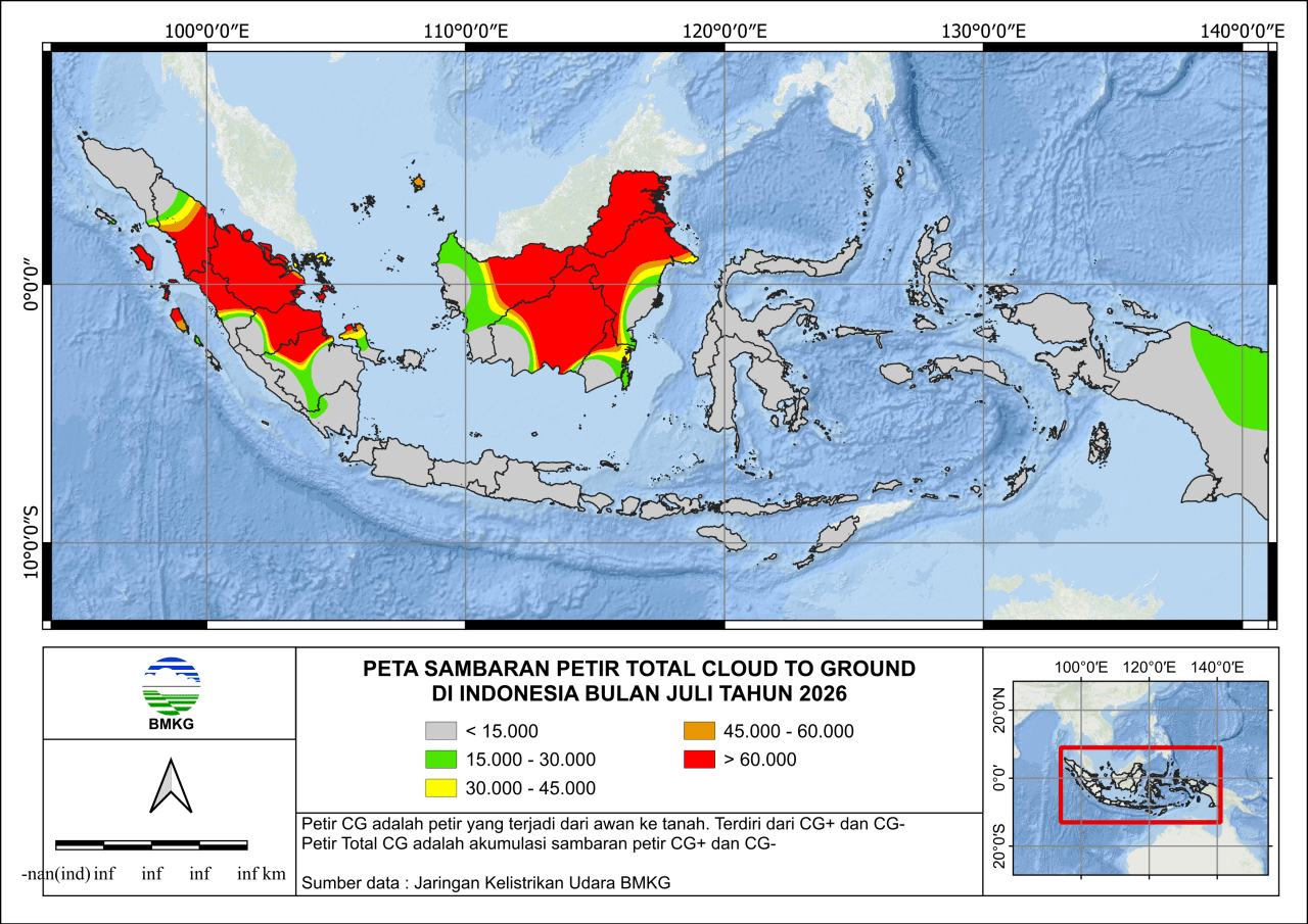 Informasi Sambaran Petir Bulan Juli 2026