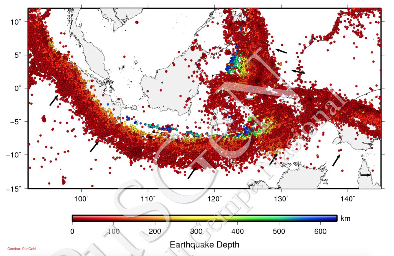 Aktivitas Gempa di Pulau Kalimantan Paling Rendah