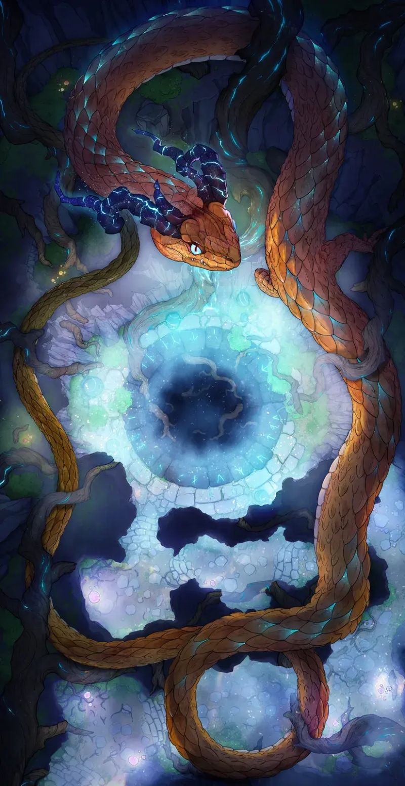 Yggdrasil Tree Map - Incredible Ocean Background - Desktop