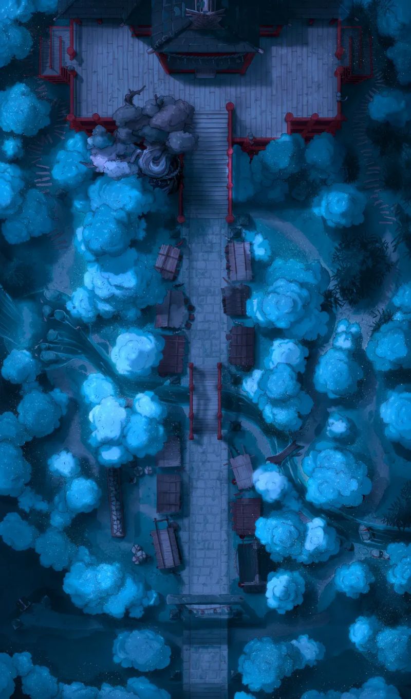 Cloud Forest Camp Czepeku Maps - Landscape Illustrations - Classic Ultra HD Collection