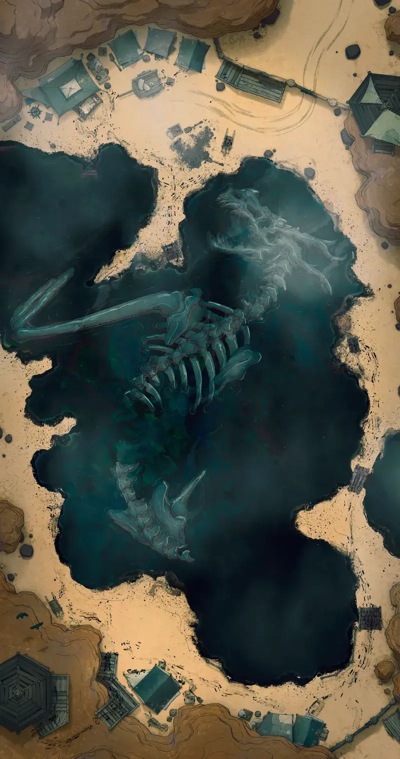 Archaeological Dig Map - Beautiful 4K Dark Textures | Free Download