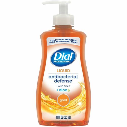 Dial Professional Antibacterial Defense Liquid Hand Soap - Fresh Scent - 11 fl oz - Pump Dispenser - Bacteria Remover - Hand, Household, Skin - Antibacterial - Gold - Recycled - Cruelty-free, Paraben-free, Phthalate-free, Silicone-free, Sulfate-free (2)