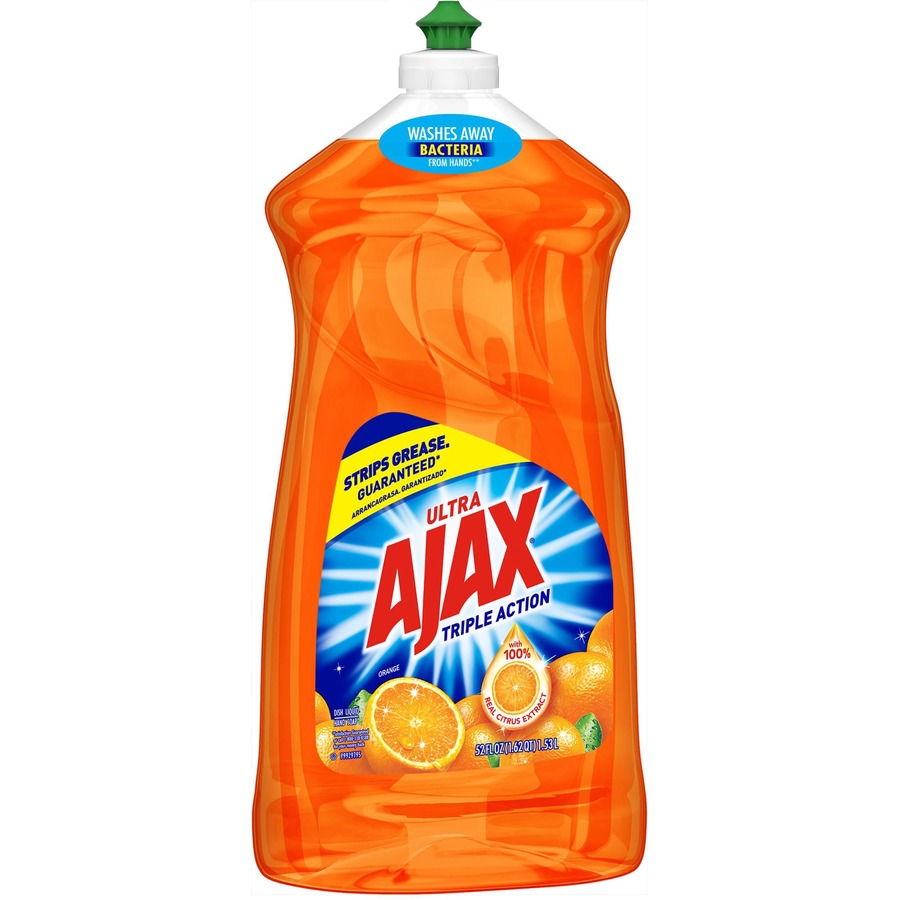Ajax ultra triple action orange dish liquid provides a pleasant and powerful cleaning experience with the lively scent of oranges while . Ajax Ultra Triple Action Liquid Dish Soap Zerbee