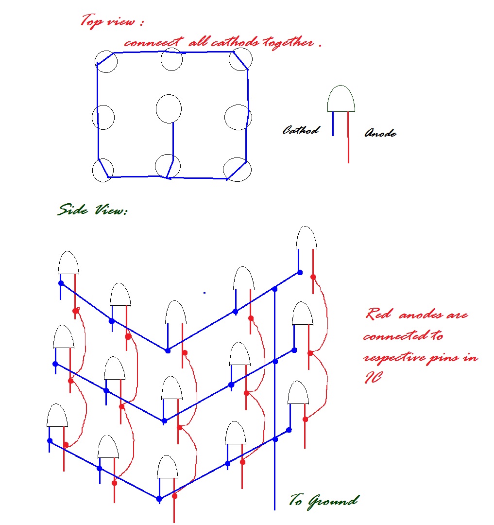 Led Cube Using 4020 Ic And 555 Ic Instructables - Geometric Illustration Collection - Full HD Quality