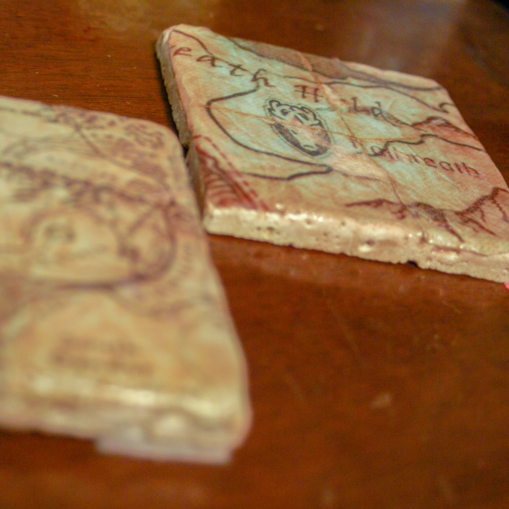 Map Coasters And Magnets Mappery - Ocean Designs - Elegant High Resolution Collection