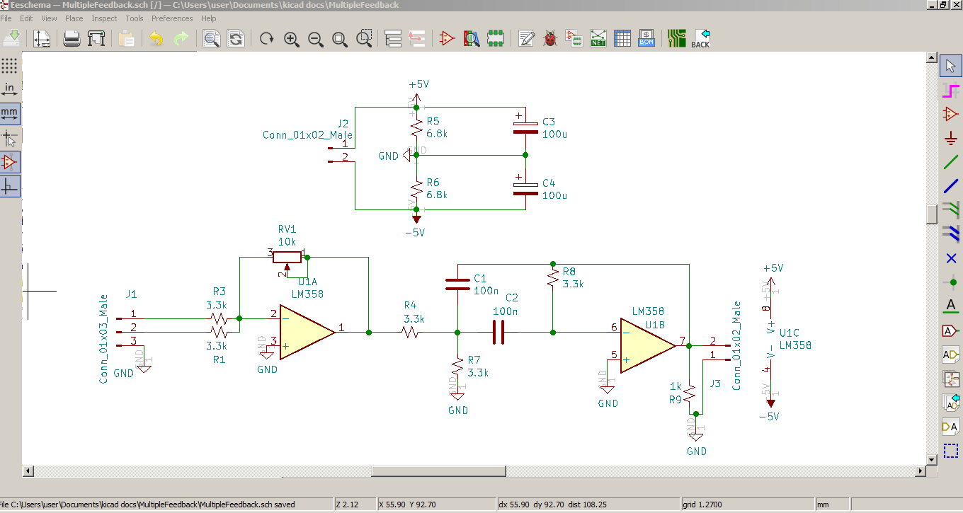 Multiple Feedback Bandpass Circuitlab - Best Space Images in HD