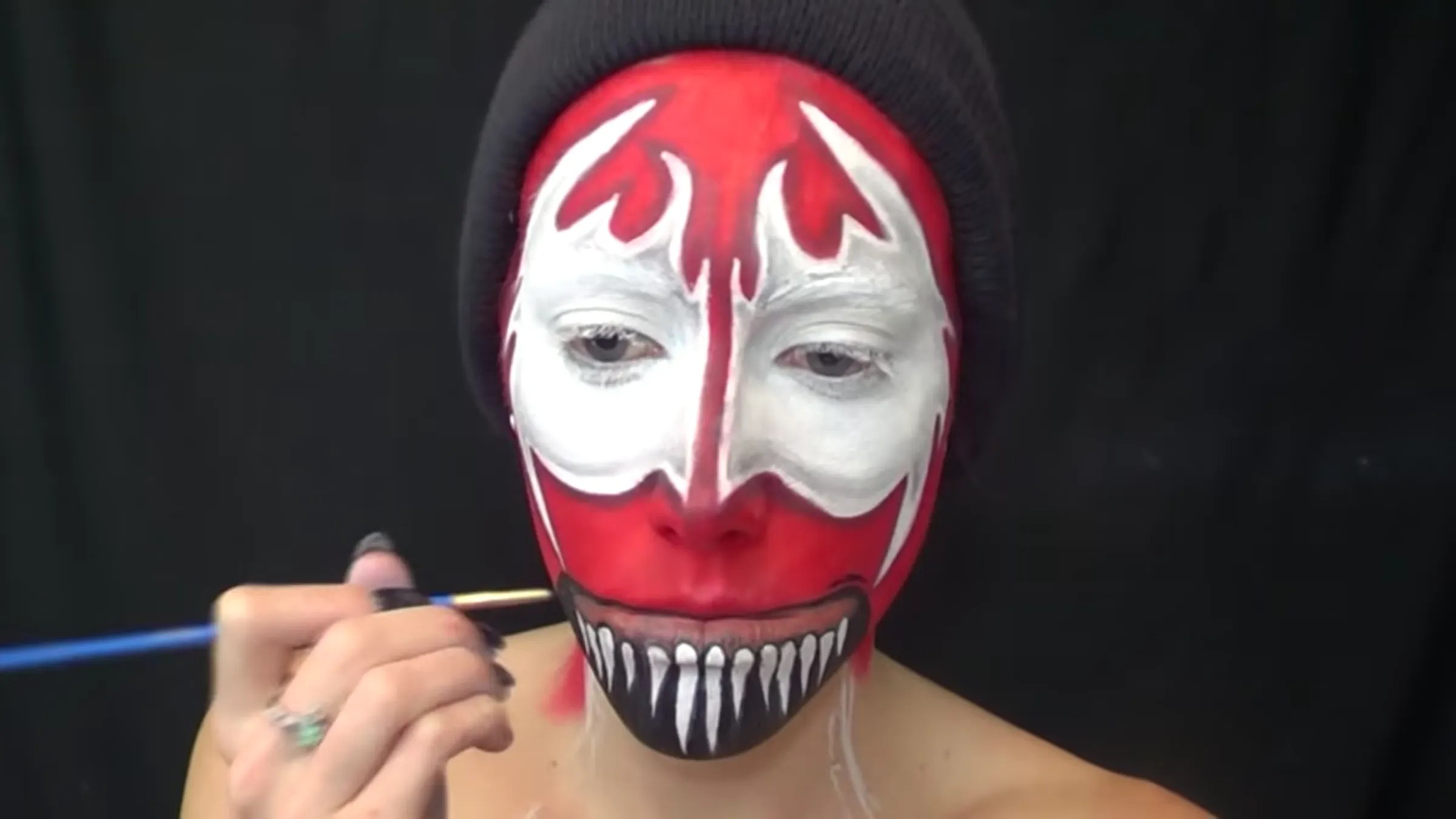 Carnage Face Paint 11 Steps Instructables
