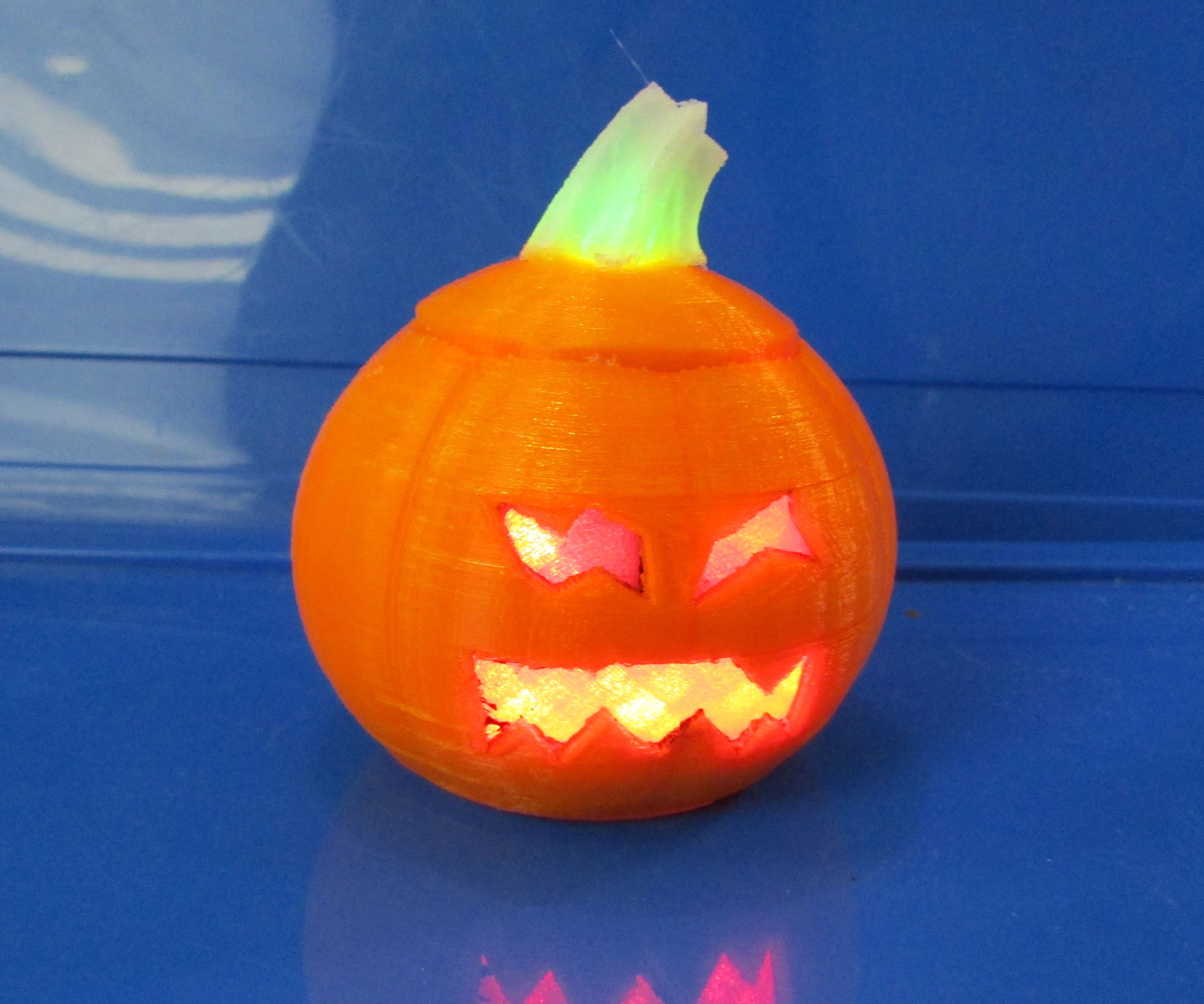 Wood Led Jack O Lantern 3d - Colorful Pattern Collection - Mobile Quality