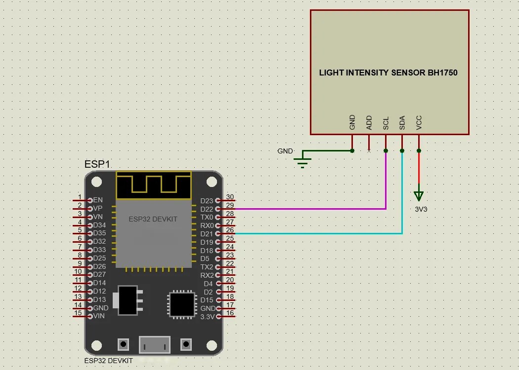 Smart Light Intensity Monitoring Using Esp32 Bh1750 Sensor And Vvac
