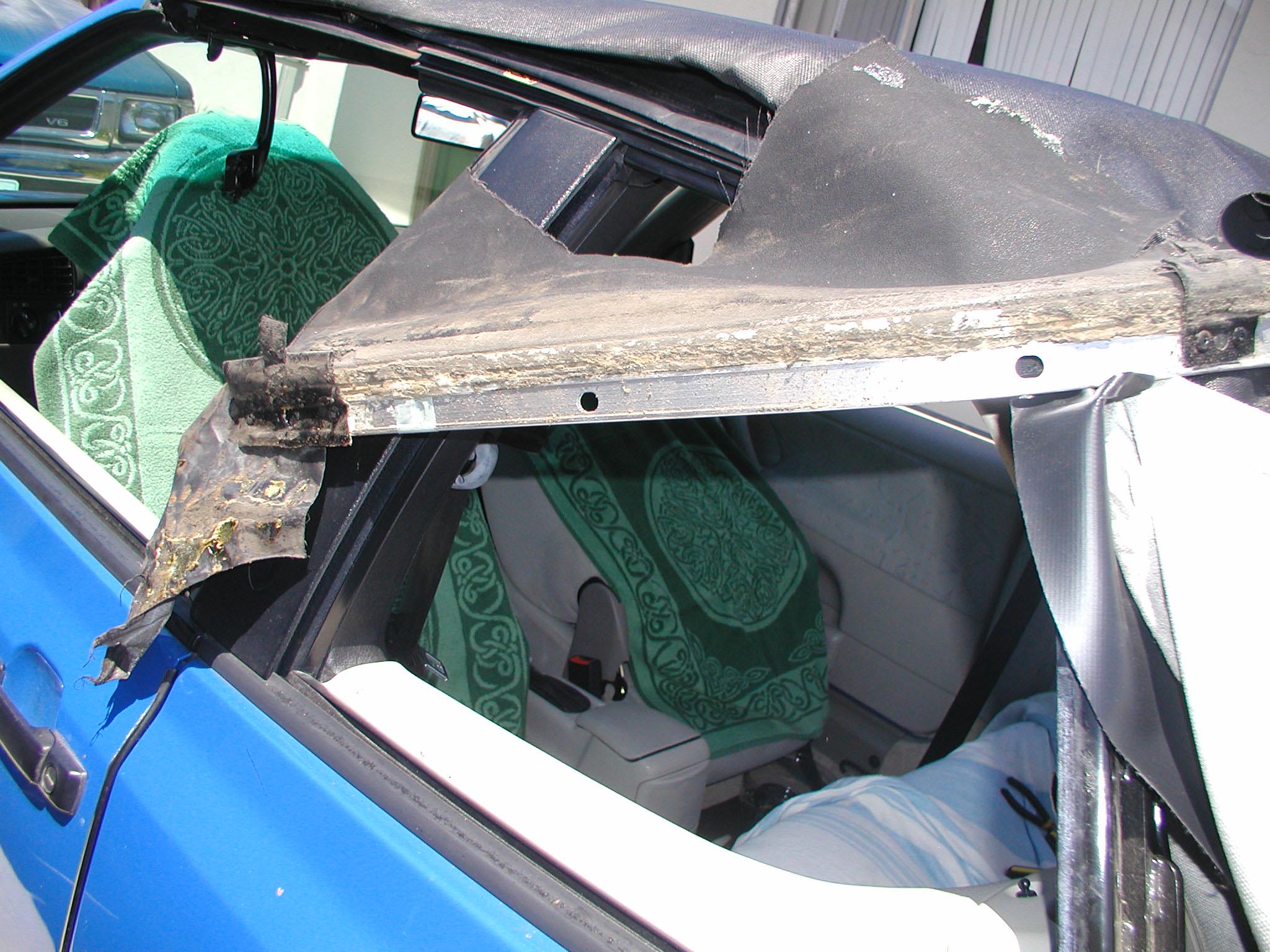 Replacing a car convertible top