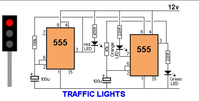 555 Traffic Lights Instructables - Geometric Picture Collection - Mobile Quality