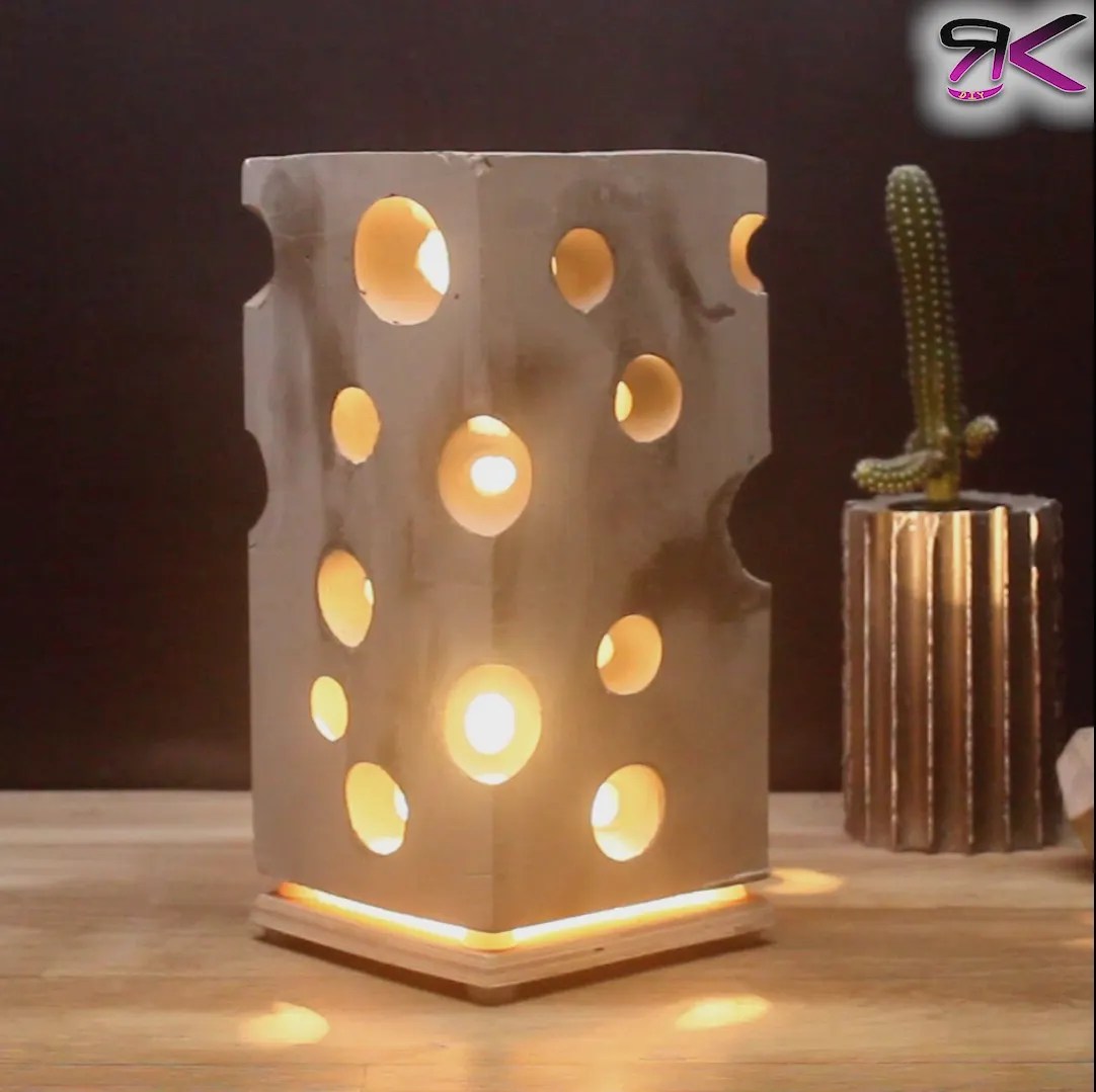 Diy Concrete Lamp 4 Steps With Pictures Instructables