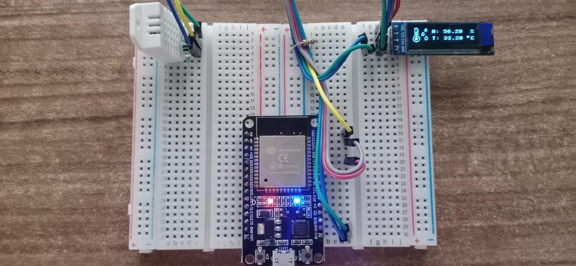 Esp32 Dht22 Am2302 Temperature Sensor Oled Display 8 Steps - City Designs - Perfect Mobile Collection