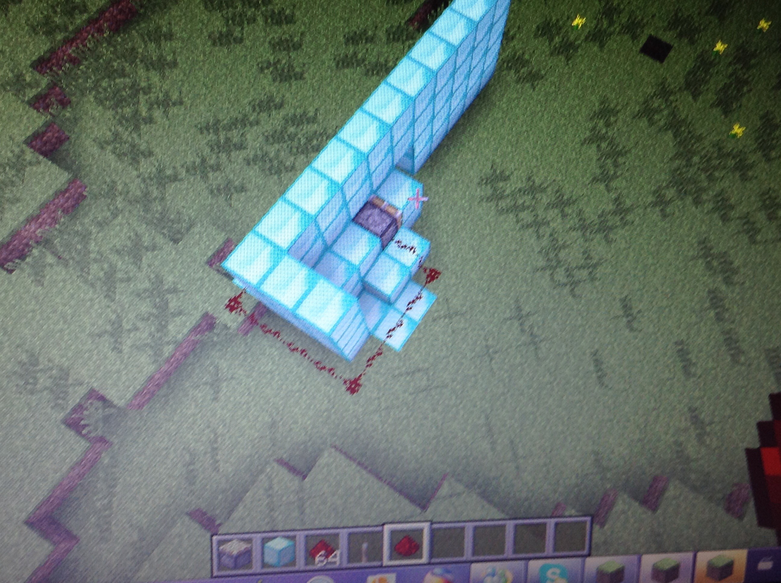 Minecraft Redstone Powered Door 5 Steps Instructables - Artistic Gradient Background - High Resolution