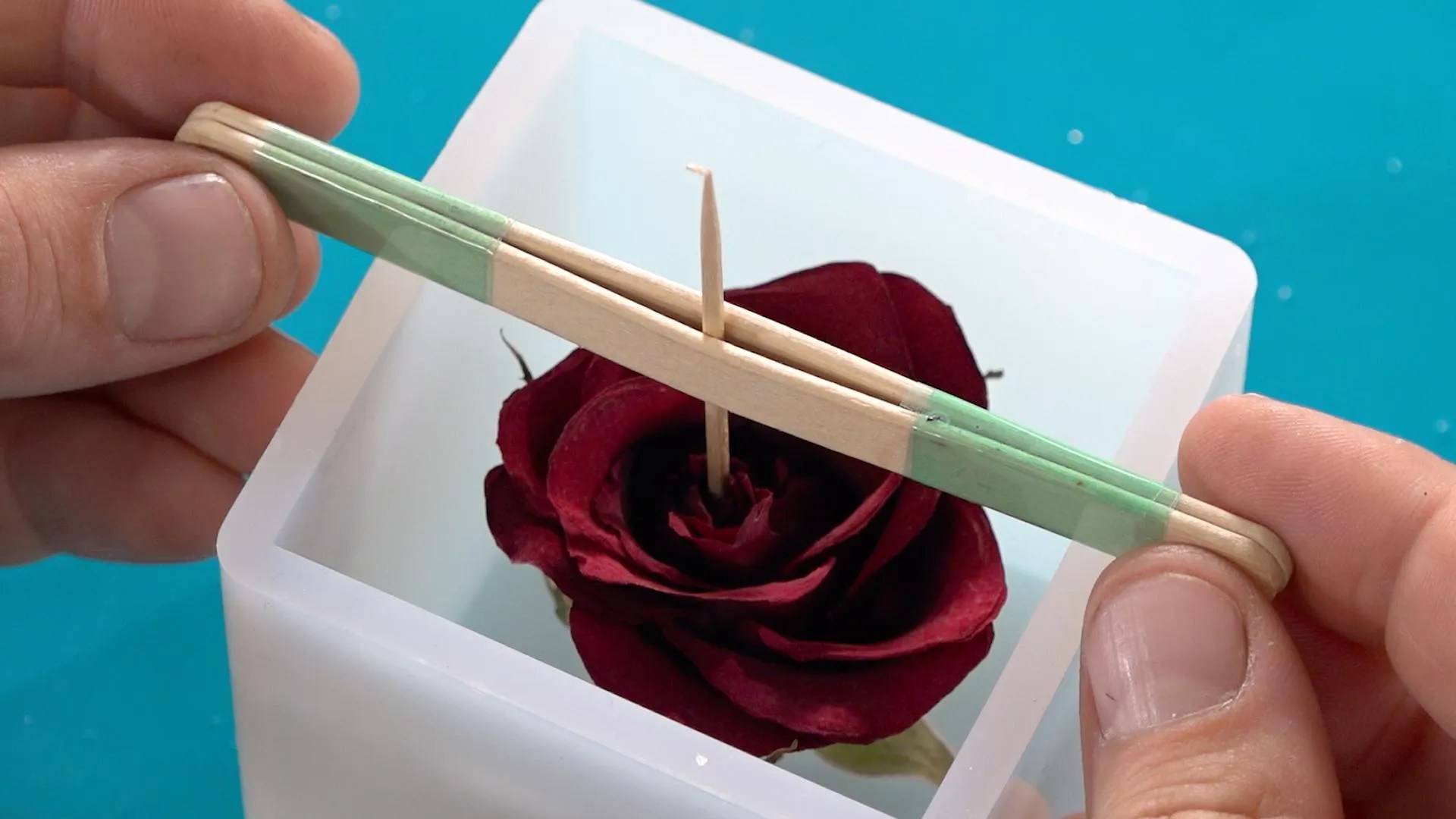 How To Cast Flowers In Epoxy Resin Diy Resin Rose Paperweight 8