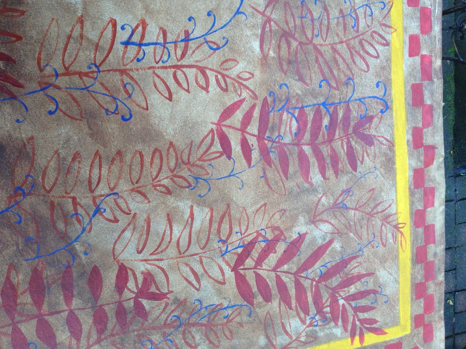 Canvas Floor Cloth 6 Steps Instructables - Professional Landscape Pattern - Mobile