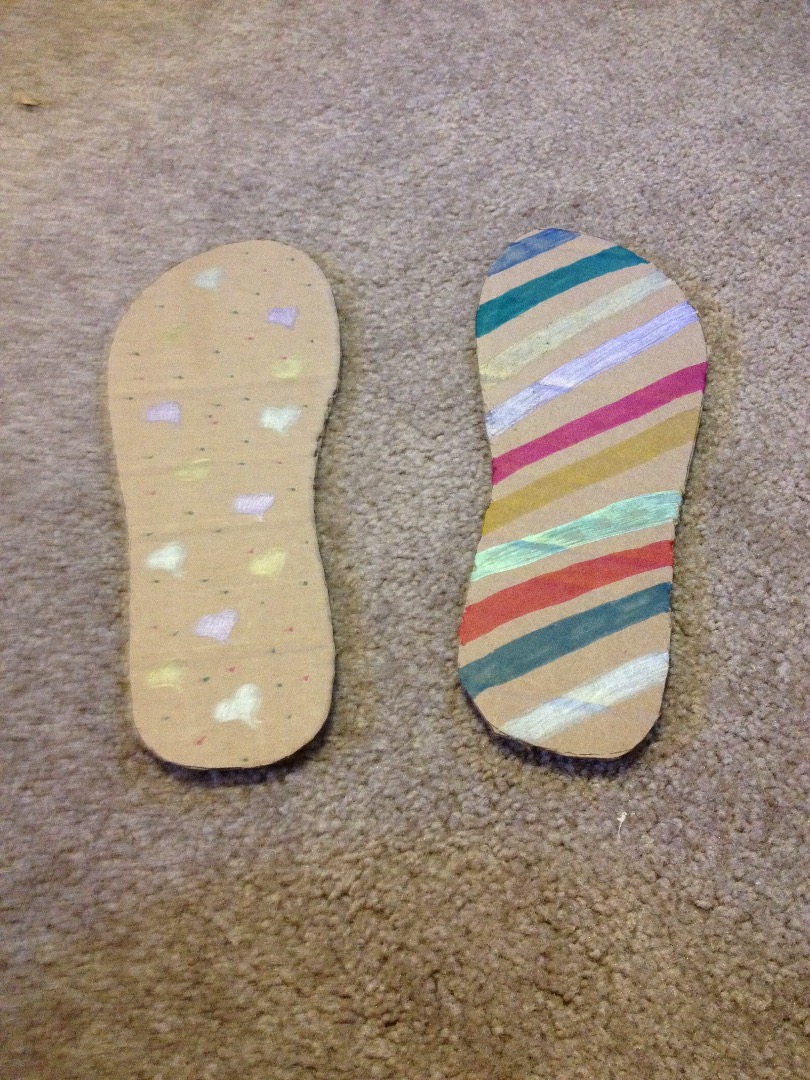 Cardboard Flip Flops 6 Steps Instructables - Ocean Illustrations - Perfect Desktop Collection