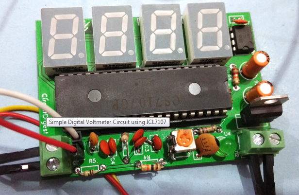 Simple Digital Voltmeter Circuit With Pcb Using Ic - Minimal Background Collection - Retina Quality