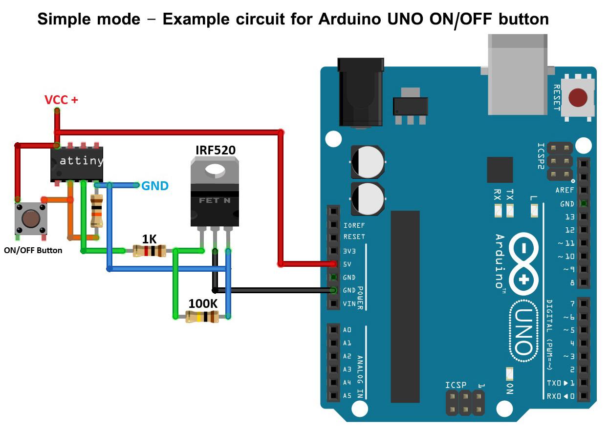 Attiny Push Button On Off Controller Instructables - Best Space Illustrations in HD