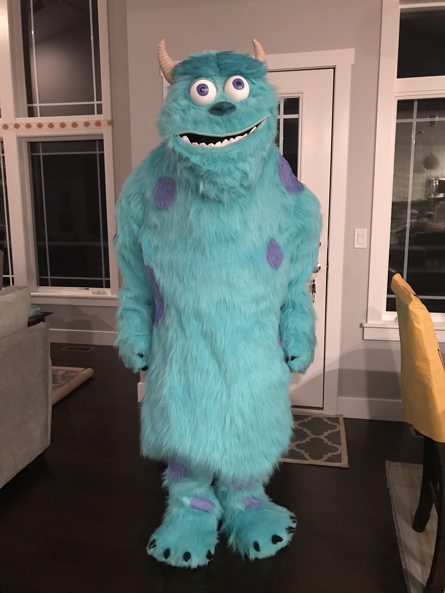 Top scarer with this sully costume set. Sulley Trademark Disney Monster Homemade Halloween Costume 11 Steps With Pictures Instructables